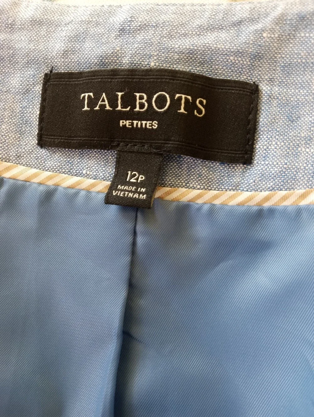 TALBOTS 100% Linen Open Blazer Jacket | 12P - Picture 9 of 9